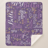 保温パーソナライズされた犬 シェルパブランケット (正面)