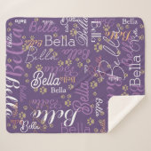 保温パーソナライズされた犬 シェルパブランケット (正面(横))