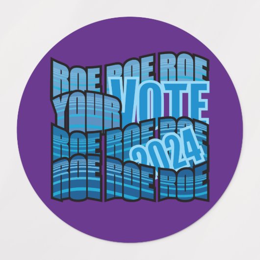保漕ぎ – ROE ROE投票を開く ラベル (デザイン2)