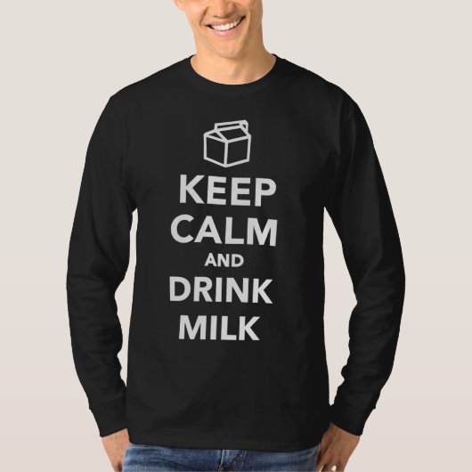 保牛乳を飲む Tシャツ (正面)