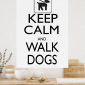 保犬の散歩 ポスター (キッチン)