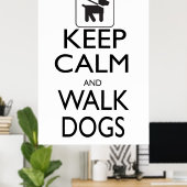 保犬の散歩 ポスター (ホームオフィス)