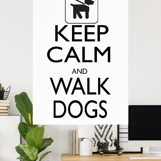 保犬の散歩 ポスター (ホームオフィス)