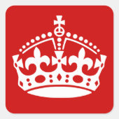 保王冠のアイコン スクエアシール (正面)
