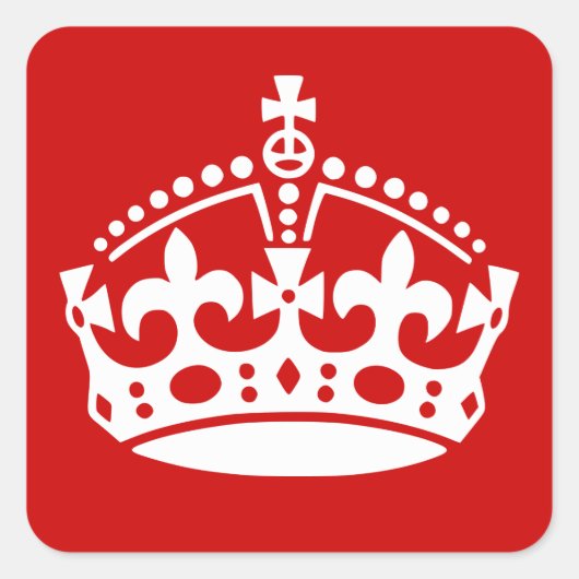 保王冠のアイコン スクエアシール (正面)