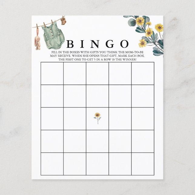 保男女兼用保 | 水彩赤ちゃんシャワーゲーム (正面)