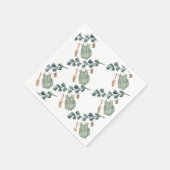 保男女兼用保 |水彩赤ちゃんシャワー スタンダードカクテルナプキン (角)