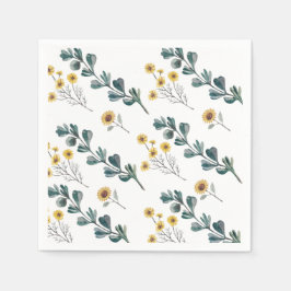 保男女兼用保 |水彩赤ちゃんシャワー スタンダードカクテルナプキン