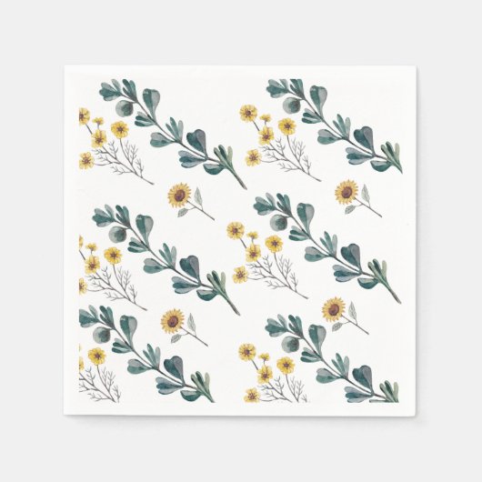 保男女兼用保 |水彩赤ちゃんシャワー スタンダードカクテルナプキン (正面)