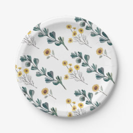 保男女兼用保 |水彩赤ちゃんシャワー ペーパープレート