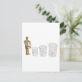 保留ビーカー013110 ポストカード (スタンド正面)