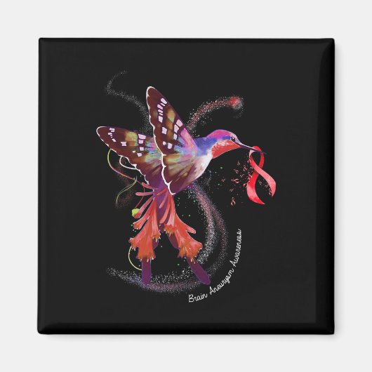 保留弾頭リボン脳動脈瘤認識度 マグネット (正面)