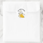 保目が剥がれおもしろいたバナナプン ラウンドシール (バッグ)