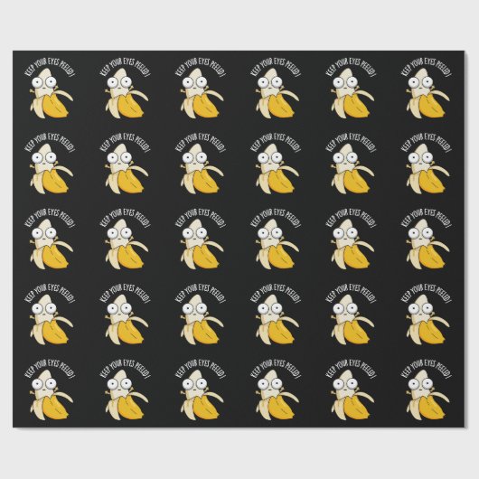 保目が剥がれおもしろいバナナプンダークBG ラッピングペーパー (フラット)