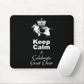 保祝Calm Goat Year Black Mouse pad マウスパッド (マウス)