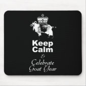 保祝Calm Goat Year Black Mouse pad マウスパッド (正面)