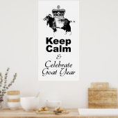 保祝Calm Goat Year Choose Color Poster ポスター (キッチン)