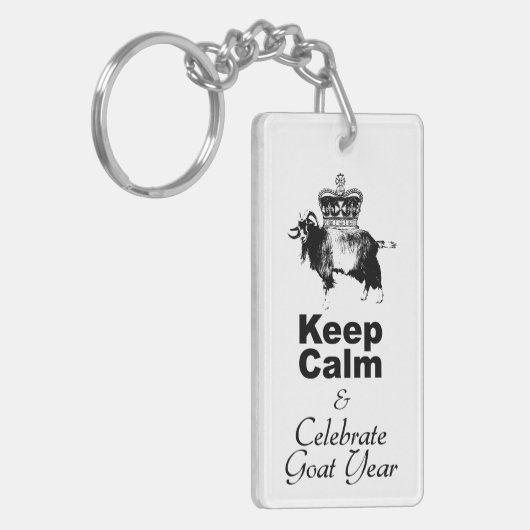保祝Calm Goat Year Monogram両面KC キーホルダー (正面左)