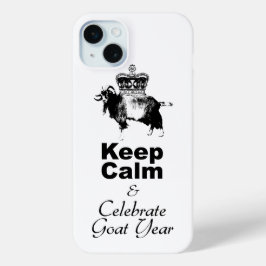 保祝Calm Goat Year White iPhone Case iPhone 15 Miniケース