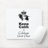 保祝Calm Goat Year White Mouse Pad マウスパッド (マウス)