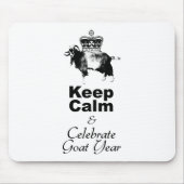 保祝Calm Goat Year White Mouse Pad マウスパッド (正面)
