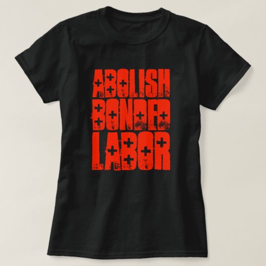 保税労働を廃止する Tシャツ (デザイン正面)