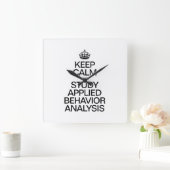 保穏やかで勉強応用挙動解析 スクエア壁時計 (ホーム)