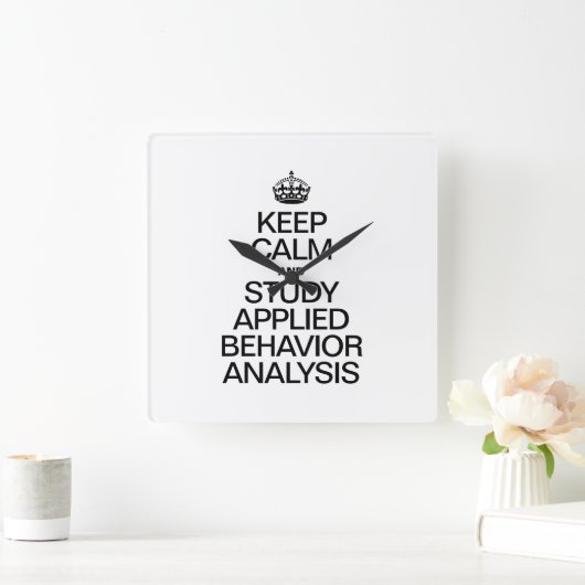 保穏やかで勉強応用挙動解析 スクエア壁時計 (ホーム)