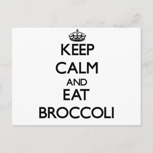 保穏やか食べなブロッコリー ポストカード (正面)