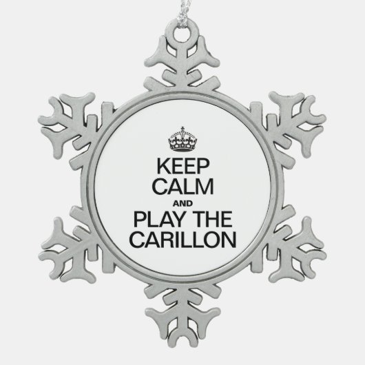 保穏や遊かな スノーフレークピューターオーナメント (正面)