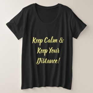 保穏保やかな距離 プラスサイズTシャツ