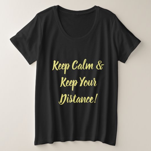 保穏保やかな距離 プラスサイズTシャツ (デザイン正面)