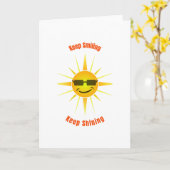 保笑い保て輝く カード (黄色い花)