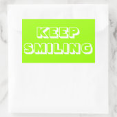 保笑う緑の白いカード 長方形シール (バッグ)