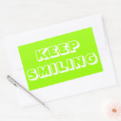 保笑う緑の白いカード 長方形シール (封筒)