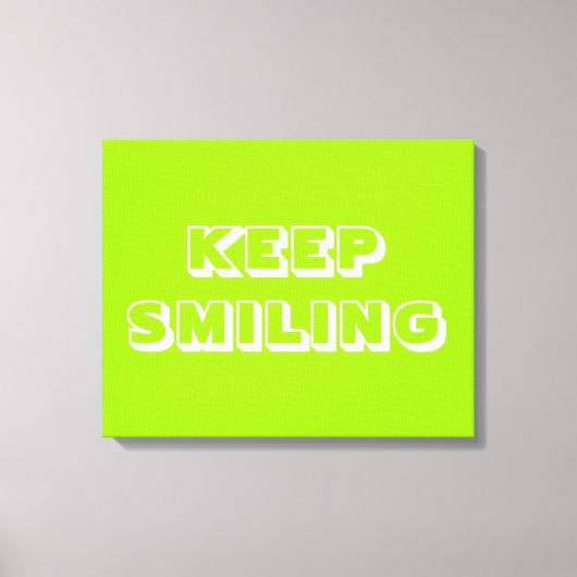 保笑う緑の白 キャンバスプリント (正面)