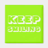 保笑う緑の白 マグネット (正面)