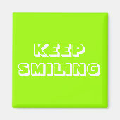 保笑う緑の白 マグネット (正面)