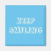 保笑顔の青空ホワイトマグネット マグネット (正面)