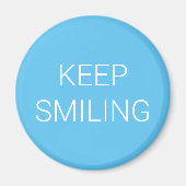 保笑顔の青空ホワイトマグネット マグネット (正面)