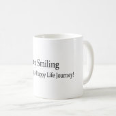 「保笑顔」かわいいデザイン。買今 コーヒーマグカップ (正面右)