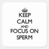 保精子に集中 スクエアシール (正面)