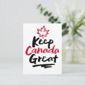 保素晴らし!カナダメープルの葉の再メイク シーズンポストカード (スタンド正面)