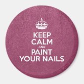 保絵を描お前の爪、 ネイル、ピンクレザー マグネット (正面)