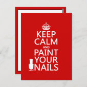 保絵を描お客様の爪、 ネイル(すべての色) ポストカード (正面/裏面)