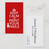 保絵を描お客様の爪、 ネイル（すべての色） 名刺 (正面/裏面)