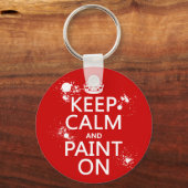 保絵を描CalmとOn （すべての色） キーホルダー (正面)