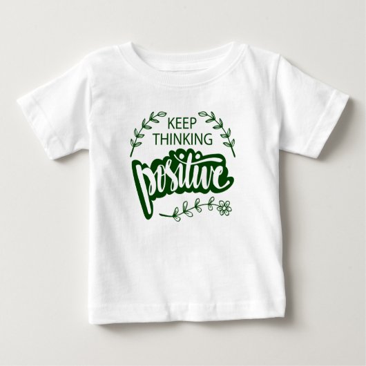 保考える前向きの ベビーTシャツ (正面)