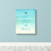保考え穏やかなビーチ キャンバスプリント (インサイチュ (ウッドフロア))