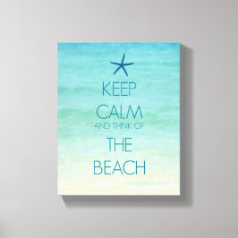 保考え穏やかなビーチ キャンバスプリント